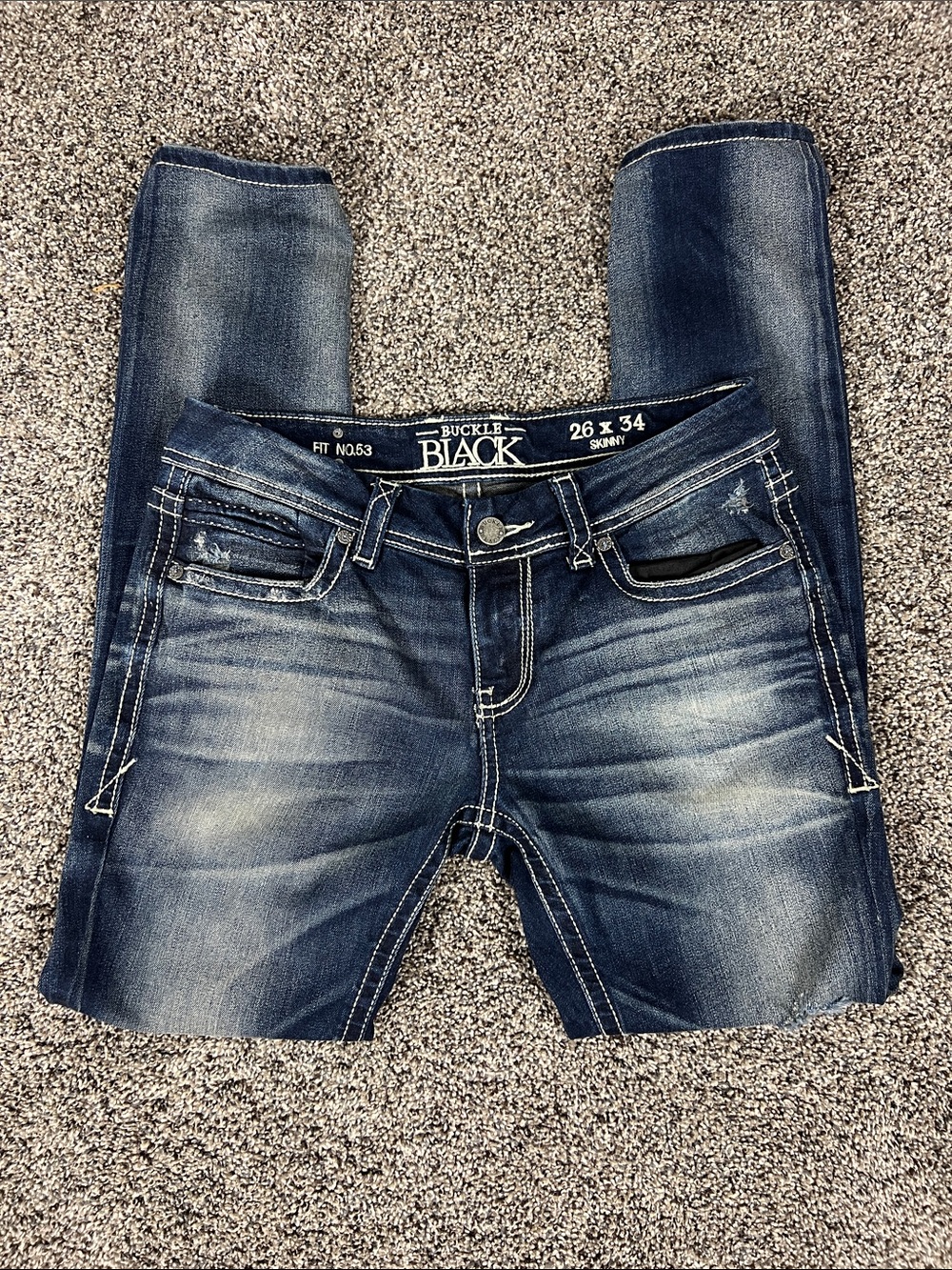 BUCKLE BLACK JEANS ~Sz 26~